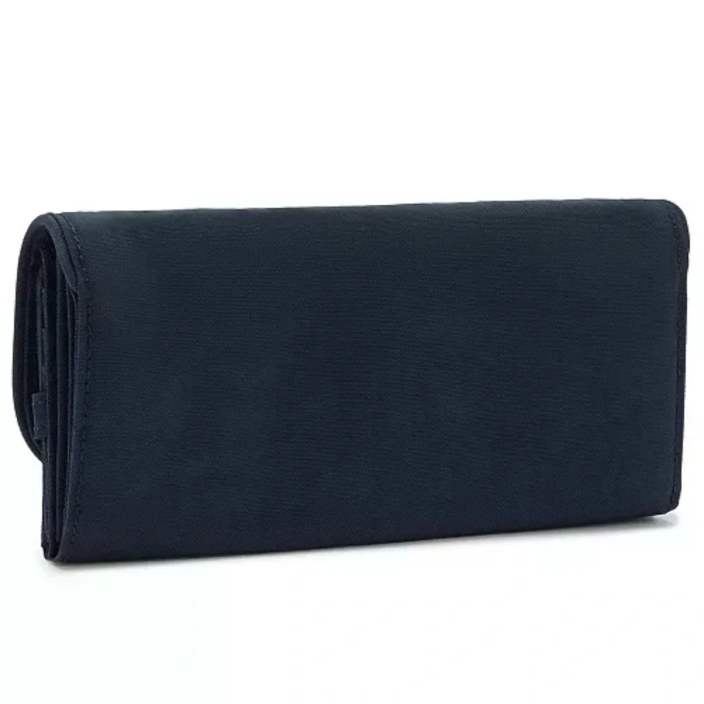 NWT Kipling Money Land RFID Nylon Snap Wallet • Blue Bleu 2